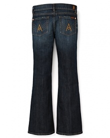 These essential 7 jeans flaunt embroidered pockets and bootcut legs--perfect for pairing floral blouses or basic tees alike. These essential 7 jeans flaunt embroidered pockets and bootcut legs--perfect for pairing floral blouses or basic tees alike.