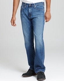 With a classic, straight leg and faded detail for that worn-in look, these jeans are virtually guaranteed to reach your number-one favorite status. With a classic, straight leg and faded detail for that worn-in look, these jeans are virtually guaranteed to reach your number-one favorite status.