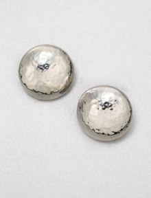 From the Glamazon Collection. Sleek hammered sterling silver in a classic, domed button design. Sterling silverSize, about 1Clip-on backImported From the Glamazon Collection. Sleek hammered sterling silver in a classic, domed button design. Sterling silverSize, about 1Clip-on backImported