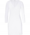 Inject luxe style into your day look with this effortless dress from Ralph Lauren - V-neck, long sleeves, fitted silhouette, concealed back zip closure - Pair with statement sandals for off-duty cool or try with heels for office-ready chic