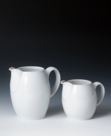 The clean, crisp lines and cool, glazed hue of this large jug from Denby's white dinnerware and dishes collection will infuse your tabletop with modern style. 0.8 liter. The clean, crisp lines and cool, glazed hue of this large jug from Denby's white dinnerware and dishes collection will infuse your tabletop with modern style. 0.8 liter.