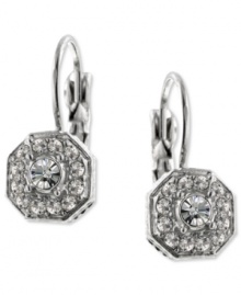 Catch some looks. 2028's stunning drop earrings highlight round-cut glass crystals set in silver tone mixed metal. Approximate drop: 1/2 inch. Approximate diameter: 1/2 inch. Catch some looks. 2028's stunning drop earrings highlight round-cut glass crystals set in silver tone mixed metal. Approximate drop: 1/2 inch. Approximate diameter: 1/2 inch.