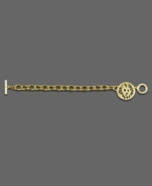 Simple and classic, this AK Anne Klein bracelet is perfect for every day. Crafted in goldtone mixed metal with a bar and toggle closure. Approximate length: 7-1/2 inches. Simple and classic, this AK Anne Klein bracelet is perfect for every day. Crafted in goldtone mixed metal with a bar and toggle closure. Approximate length: 7-1/2 inches.
