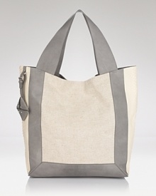Mixed materials are a must, so carry this leather and linen tote from ALLIBELLE to work the trend. Ideal for busy days with lots to carry, it's proof the classic carryall can be cool. Mixed materials are a must, so carry this leather and linen tote from ALLIBELLE to work the trend. Ideal for busy days with lots to carry, it's proof the classic carryall can be cool.