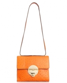 Beautifully textured ostrich leather, vibrant color, 18K gold hardware: the Margo flap bag offers luxury for today, from MICHAEL Michael Kors. Beautifully textured ostrich leather, vibrant color, 18K gold hardware: the Margo flap bag offers luxury for today, from MICHAEL Michael Kors.