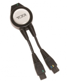 An indispensable addition to Tumi's universal power adaptor kit, this split cable allows you to charge a variety of hand-held devices while using your laptop. It's simple, convenient and eliminates the need for multiple cords and adaptors. Two-year warranty. An indispensable addition to Tumi's universal power adaptor kit, this split cable allows you to charge a variety of hand-held devices while using your laptop. It's simple, convenient and eliminates the need for multiple cords and adaptors. Two-year warranty.