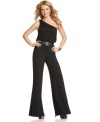 Sophisticated style goes downtown – and makes a serious statement – with this one-shoulder jumpsuit from Guess?.