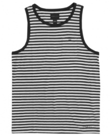 Get noticed through the surf in this stylishly striped tank from O'Neill.