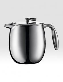 A beautiful extension of the classic COLUMBIA line that combines stunning elegance of form with the best materials for perfect function. This elegant French press coffee maker also doubles as an insulated thermos: coffee stays hot and fresh for up to two hours.3-part stainless steel plungerFine mesh filter4-cup/17-oz. capacityStainless-steel frame5.6 X 6.9Dishwasher safeImported A beautiful extension of the classic COLUMBIA line that combines stunning elegance of form with the best materials for perfect function. This elegant French press coffee maker also doubles as an insulated thermos: coffee stays hot and fresh for up to two hours.3-part stainless steel plungerFine mesh filter4-cup/17-oz. capacityStainless-steel frame5.6 X 6.9Dishwasher safeImported