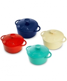 The perfect complement to your favorite Fiesta Dinnerware, this dutch oven moves from kitchen to table with ease. The enameled cast iron construction locks in heat to slowly, evenly & thoroughly prepare flavor-rich and totally tender meals, plus it requires no seasoning and only gets better with age. Limited lifetime warranty. The perfect complement to your favorite Fiesta Dinnerware, this dutch oven moves from kitchen to table with ease. The enameled cast iron construction locks in heat to slowly, evenly & thoroughly prepare flavor-rich and totally tender meals, plus it requires no seasoning and only gets better with age. Limited lifetime warranty.