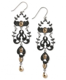 Break through the glass ceiling with these chandelier earrings from Lucky Brand. Crafted from gold-tone mixed metal, the pair also has glass and stone accents for a dash of style. Approximate drop: 4 inches.