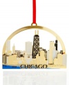 Celebrate the Windy City. Glistening in gold-plated brass, the Chicago Skyline ornament from ChemArt is a must for any Illinois native.