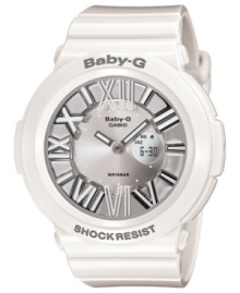 Cool off with this fresh white sport watch from Baby-G.