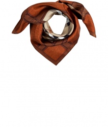 Wrap around Burberry Londons checked silk scarf in rich hues of tortoiseshell for an exquisitely luxe finish to your look - Wear to work with feminine tops and sharply cut coats, or for warm weather sophistication handkerchief-style with tees, blazers or cool biker jackets Wrap around Burberry Londons checked silk scarf in rich hues of tortoiseshell for an exquisitely luxe finish to your look - Wear to work with feminine tops and sharply cut coats, or for warm weather sophistication handkerchief-style with tees, blazers or cool biker jackets