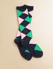 A classic argyle pattern in a knee-length and a pretty preppy palette.Ribbed cuffEmbroidered contrast polo player logo77% cotton/20% nylon/1% spandex/1% rubber/1% other fibersMachine washImported A classic argyle pattern in a knee-length and a pretty preppy palette.Ribbed cuffEmbroidered contrast polo player logo77% cotton/20% nylon/1% spandex/1% rubber/1% other fibersMachine washImported