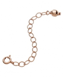 Go to even greater lengths with this necklace extender from Giani Bernini. Crafted in 24k rose gold over sterling silver. Approximate length: 2 inches. Go to even greater lengths with this necklace extender from Giani Bernini. Crafted in 24k rose gold over sterling silver. Approximate length: 2 inches.
