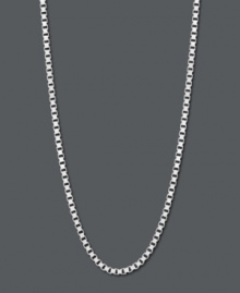 Put on the finishing touches. Necklace features a chic box link design crafted in 14k white gold. Approximate length: 30 inches. Put on the finishing touches. Necklace features a chic box link design crafted in 14k white gold. Approximate length: 30 inches.