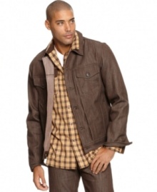 Every guy needs a good denim jacket and this style by Rocawear is a classic pick.