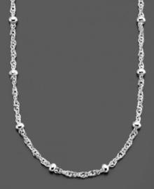 Better than your basic chain, this beautiful sterling silver necklace by Giani Bernini features shining beads. Approximate length: 20 inches. Better than your basic chain, this beautiful sterling silver necklace by Giani Bernini features shining beads. Approximate length: 20 inches.
