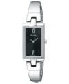 A dressy case adds sophistication to this bangle watch from Pulsar.