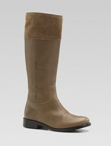 Classic equestrian styling in supple leather with the logo embossed on the suede cuff.Leather upper with suede cuff Rubber traction sole Made in Italy Classic equestrian styling in supple leather with the logo embossed on the suede cuff.Leather upper with suede cuff Rubber traction sole Made in Italy