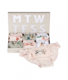 Luxurious multi-colored slips in a fine cotton-silk blend - sweet every day of the week box with seven floral embroidered briefs - comfortable wide waistband - perfect, snug fit - stylish, sexy, seductive - Ideal as a gift, too Luxurious multi-colored slips in a fine cotton-silk blend - sweet every day of the week box with seven floral embroidered briefs - comfortable wide waistband - perfect, snug fit - stylish, sexy, seductive - Ideal as a gift, too
