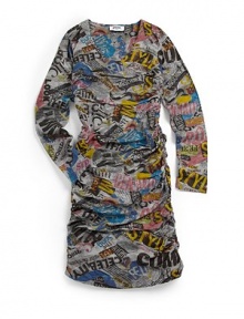 THE LOOKAllover newsprint graphicsScoopneckLong sleevesGathered detailingTHE MATERIAL92% rayon/8% spandexCARE & ORIGINMachine washImported THE LOOKAllover newsprint graphicsScoopneckLong sleevesGathered detailingTHE MATERIAL92% rayon/8% spandexCARE & ORIGINMachine washImported
