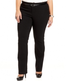 Everyone needs a pair of classic black pants. Pair these plus size pants from Baby Phat with a flirty top or a professional shirt for versatile looks!