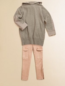 A luxurious hoodie with dress shirt cuffs and details on the sleeves, finished with a touch of cashmere. Long cuffed sleeves Pull-on style Side slash pockets Ribbed hem 95% cotton/5% cashmere Machine wash Imported A luxurious hoodie with dress shirt cuffs and details on the sleeves, finished with a touch of cashmere. Long cuffed sleeves Pull-on style Side slash pockets Ribbed hem 95% cotton/5% cashmere Machine wash Imported