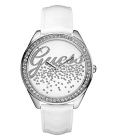 Dripping with style and sparkle: a luminous watch by GUESS. Dripping with style and sparkle: a luminous watch by GUESS.