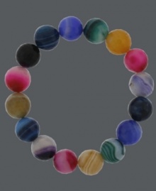 The more the merrier! A multitude of multicolored fire agate beads (38-2/5 ct. t.w.) make Avalonia Road's beautiful stretch bracelet an instant hit. Approximate length: 6-1/2 inches. Approximate width: 3/8 inch. The more the merrier! A multitude of multicolored fire agate beads (38-2/5 ct. t.w.) make Avalonia Road's beautiful stretch bracelet an instant hit. Approximate length: 6-1/2 inches. Approximate width: 3/8 inch.