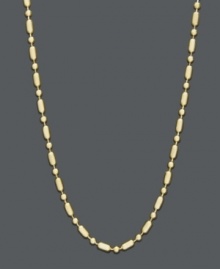Dazzle your neckline with a little extra texture. Necklace features a unique dot dash design crafted in 14k gold. Approximate length: 24 inches. Dazzle your neckline with a little extra texture. Necklace features a unique dot dash design crafted in 14k gold. Approximate length: 24 inches.