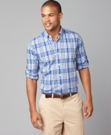 The perfect plaid. Let this shirt from Tommy Hilfiger recharge your weekend wardrobe.