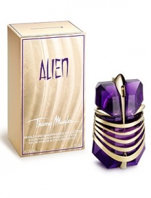Golden waves adorn and empower the precious amethyst stones with infinite light and warmth. Alien becomes the mannequin goddess, beautifully dressed with a Signature Couture Bracelet designed by Thierry Mugler and embossed with his signature. The undulating golden bracelet is the perfect accessory to illuminate the magic in every woman. The perfect gift to make you the most fashionable provocateur. Set includes: 1 oz. Golden waves adorn and empower the precious amethyst stones with infinite light and warmth. Alien becomes the mannequin goddess, beautifully dressed with a Signature Couture Bracelet designed by Thierry Mugler and embossed with his signature. The undulating golden bracelet is the perfect accessory to illuminate the magic in every woman. The perfect gift to make you the most fashionable provocateur. Set includes: 1 oz.