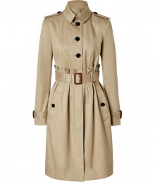 With heritage detailing reflecting the original Burberry trench coat, this gathered waist version from Burberry London counts as an iconic, multi-season investment - Classic collar with hook closure, set-in long sleeves with belted cuffs, epaulettes, button-down front, belted gathered waist, rain shield - Fitted silhouette - Pair with slim trousers or jeans and a cashmere pullover, or wear over tailored sheath dresses With heritage detailing reflecting the original Burberry trench coat, this gathered waist version from Burberry London counts as an iconic, multi-season investment - Classic collar with hook closure, set-in long sleeves with belted cuffs, epaulettes, button-down front, belted gathered waist, rain shield - Fitted silhouette - Pair with slim trousers or jeans and a cashmere pullover, or wear over tailored sheath dresses