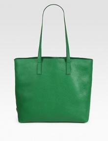 A roomy carryall crafted from rich leather.Shoulder straps, 11½ dropOne inside open pocketLeather lining14¼W X 13½H X 5¼DMade in Italy A roomy carryall crafted from rich leather.Shoulder straps, 11½ dropOne inside open pocketLeather lining14¼W X 13½H X 5¼DMade in Italy