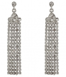 Stash away your studs and go for drama with R.J.Grazianos crystal drop earrings, perfect for giving your look a glamorous modern edge - Stud posts, clear crystals - Wear with swept up hair as a finishing touch to evening gowns Stash away your studs and go for drama with R.J.Grazianos crystal drop earrings, perfect for giving your look a glamorous modern edge - Stud posts, clear crystals - Wear with swept up hair as a finishing touch to evening gowns