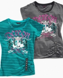 Spice up her fall fashion with one of these hip tees from Dereon. (Clearance) Spice up her fall fashion with one of these hip tees from Dereon. (Clearance)