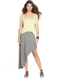 A severe asymmetrical hem adds edge to this BCBGeneration maxi skirt -- perfect for a not-so-sweet spring look! A severe asymmetrical hem adds edge to this BCBGeneration maxi skirt -- perfect for a not-so-sweet spring look!