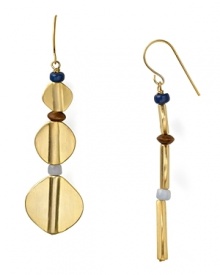 Bohemian style proves positively alluring with these graduated disc earrings from Lauren by Ralph Lauren. This pair's beaded drops are designed to catch the light and glances. Bohemian style proves positively alluring with these graduated disc earrings from Lauren by Ralph Lauren. This pair's beaded drops are designed to catch the light and glances.