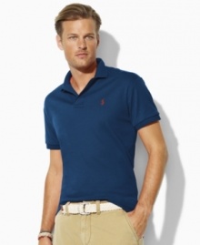 The iconic short-sleeved polo is crafted for a trim, modern fit from ultra-soft cotton interlock.