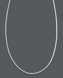 Suspend your favorite pendant from this intricate chain, or wear it alone for a little extra edge. Giani Bernini's traditional snake link chain boasts a unique, squared edge in sterling silver. Approximate length: 16 inches. Suspend your favorite pendant from this intricate chain, or wear it alone for a little extra edge. Giani Bernini's traditional snake link chain boasts a unique, squared edge in sterling silver. Approximate length: 16 inches.