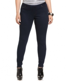Add something chic to your everyday outfitting with these super comfy leggings from HUE They're ultra-soft and versatile in a dark midnight rinse, while the faux pockets and zipper detail offer extra appeal. Add something chic to your everyday outfitting with these super comfy leggings from HUE They're ultra-soft and versatile in a dark midnight rinse, while the faux pockets and zipper detail offer extra appeal.