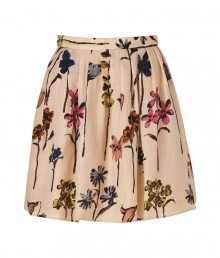 Fun and feminine with its bold watercolor-effect floral print, Moschino C&Cs pleated twill skirt guarantees to uplift your sweet workweek look - Fitted waist, allover pleating, hidden back zip, watercolor-effect floral print - Falls above the knee - Wear with bright knit tops and modern-vintage accessories Fun and feminine with its bold watercolor-effect floral print, Moschino C&Cs pleated twill skirt guarantees to uplift your sweet workweek look - Fitted waist, allover pleating, hidden back zip, watercolor-effect floral print - Falls above the knee - Wear with bright knit tops and modern-vintage accessories