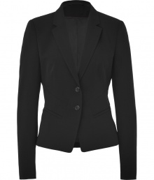 With an ultra-feminine cut, this chic blazer from Hugo will add instant style to your workweek staples - Notched lapels, long sleeves, two-button closure, welt pockets, fitted silhouette - Wear with straight leg trousers, a printed blouse, and heels