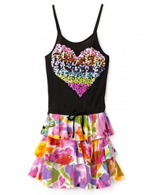 Flowers by Zoe Toddler Girls' Heart Ruffle Dress - Sizes 2T-4T Flowers by Zoe Toddler Girls' Heart Ruffle Dress - Sizes 2T-4T