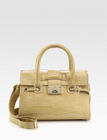 From the 24:7 Collection. Gorgeous croc-stamped leather adds a touch of luxury to this structured flap-top bag.Double top handles, 4¾ dropAdjustable detachable shoulder strap, 11-23½ dropFlap-lock closureProtective metal feetOne inside zip pocketOne inside open pocketSuede lining12W X 8½H X 3½DMade in Italy From the 24:7 Collection. Gorgeous croc-stamped leather adds a touch of luxury to this structured flap-top bag.Double top handles, 4¾ dropAdjustable detachable shoulder strap, 11-23½ dropFlap-lock closureProtective metal feetOne inside zip pocketOne inside open pocketSuede lining12W X 8½H X 3½DMade in Italy