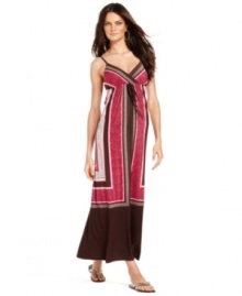 An exotic print enlivens the essential silhouette of summer. INC's maxi dress, sized right and just for petites, looks great with flat sandals for daytime or with heels for evening. An exotic print enlivens the essential silhouette of summer. INC's maxi dress, sized right and just for petites, looks great with flat sandals for daytime or with heels for evening.