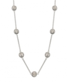 Simply stunning. Lauren by Ralph Lauren's illusion necklace is crafted from gold-tone mixed metal with openwork pave beads offering a lustrous touch. Approximate length: 18 inches + 2-inch extender.