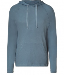Casual hooded sweater in blue cotton - Designed by U2s Bono and his wife - Classic hoodie straight cut with long-sleeves and kangaroo pocket - Must-have basic for sport and play - Well-rounded piece can be worn with jeans, chinos or athletic pants Casual hooded sweater in blue cotton - Designed by U2s Bono and his wife - Classic hoodie straight cut with long-sleeves and kangaroo pocket - Must-have basic for sport and play - Well-rounded piece can be worn with jeans, chinos or athletic pants